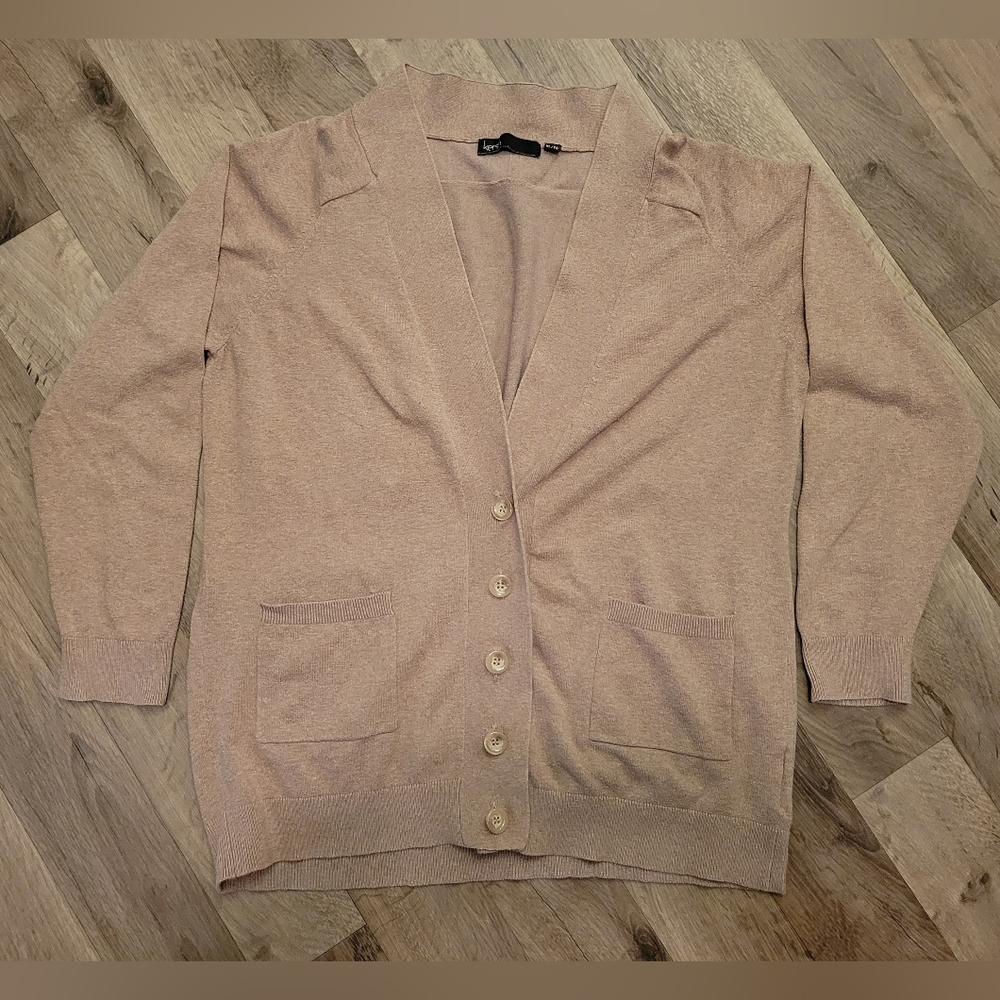 Elegant Tan Button-Up Cardigan